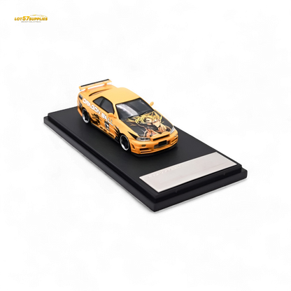 Fast Speed Skyline R34 GT-R - Orange DRAGON Z 1:64