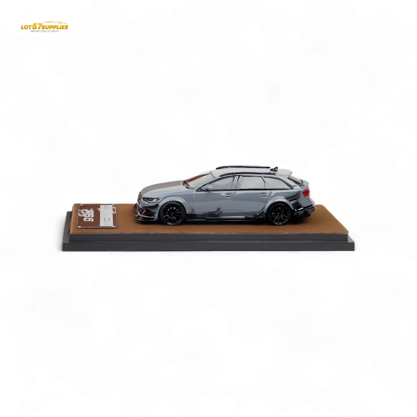 Qidian Model Audi RS6 Avant (C7) Crock Station wagon DTM Wide-Body Modified - Cement Grey 1/64