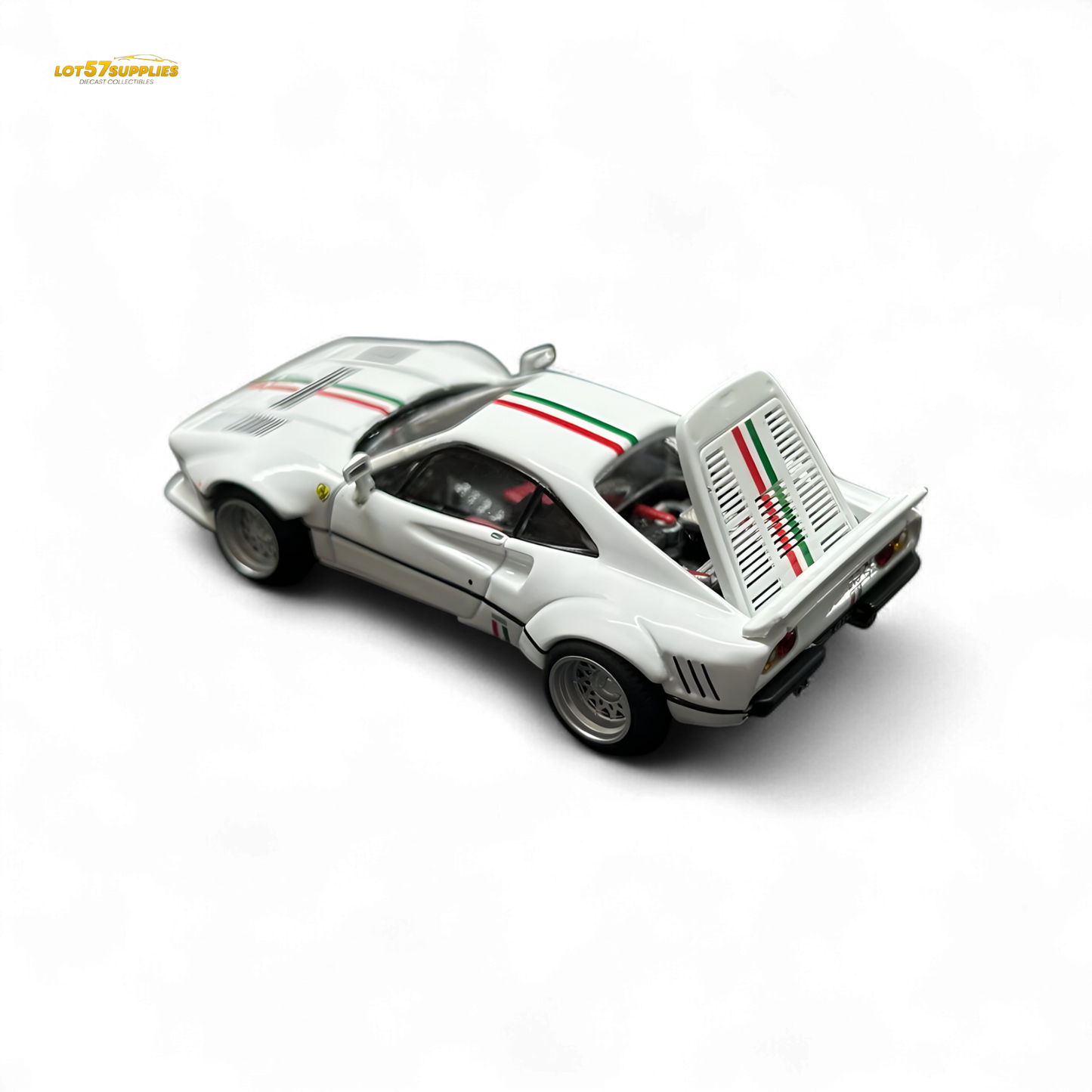 Hone Model 64 288GTO Wide-Body - Latte Art White 1:64