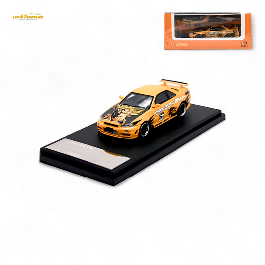 Fast Speed Skyline R34 GT-R - Orange DRAGON Z 1:64