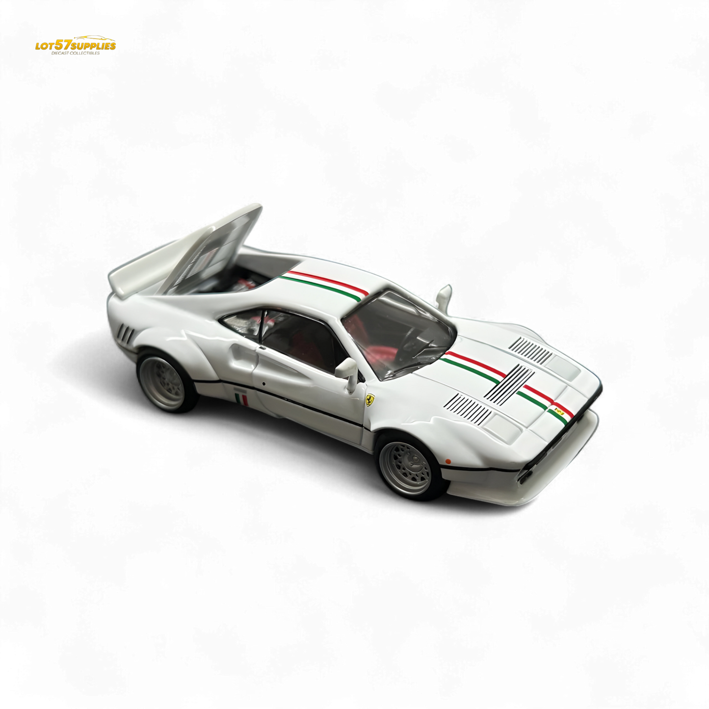 Hone Model 64 288GTO Wide-Body - Latte Art White 1:64