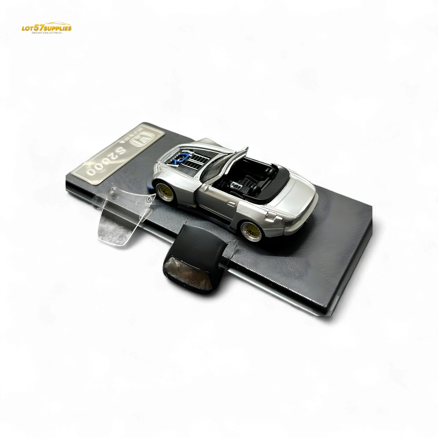 Rhino Model RM 1:64 Honda S2000 Wide-Body Roadster Silver