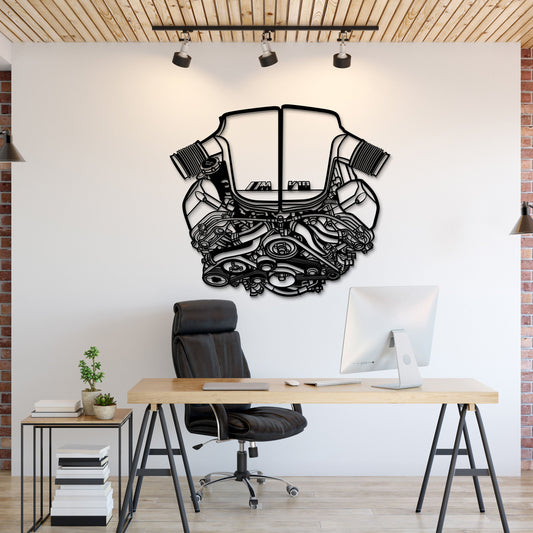 S85 V10 Metal Engine Block Wall Art  - MTEB-0003