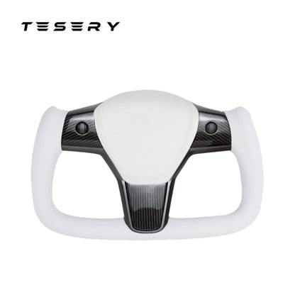 TESERY Yoke Carbon Fiber Steering Wheel for Model 3 / Y【Style 37】
