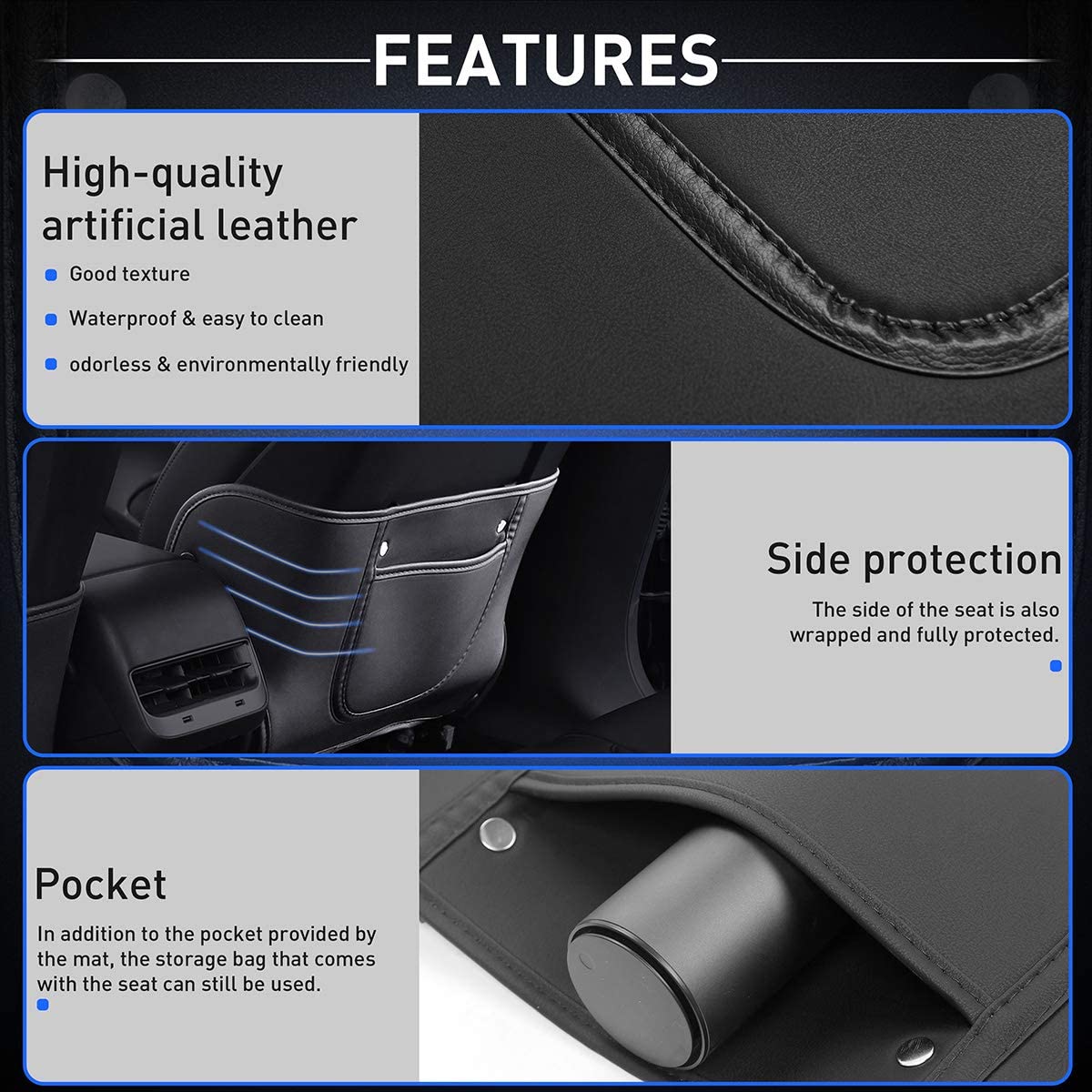Seat Back Kick Protector for Tesla Model 3 & Model Y