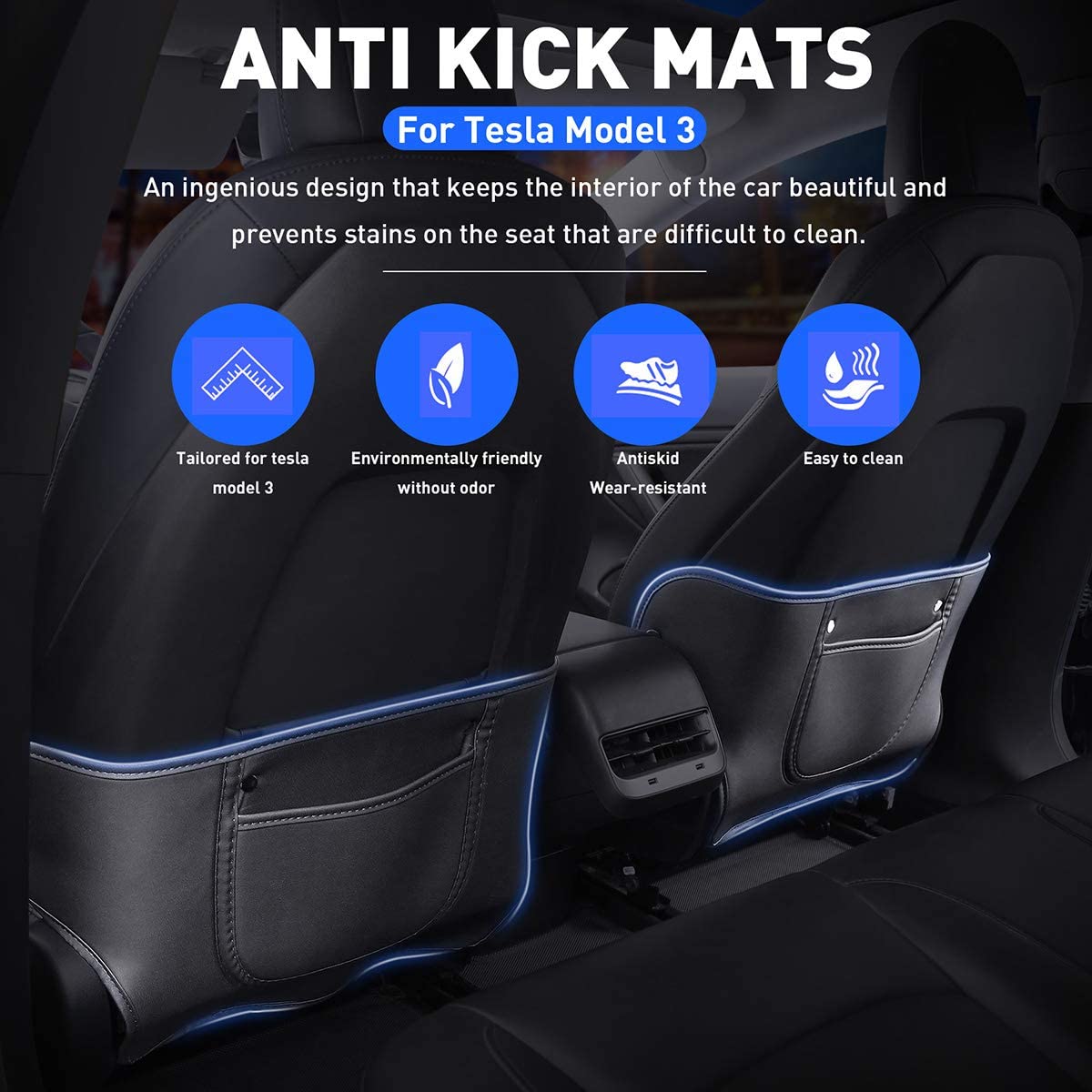 Seat Back Kick Protector for Tesla Model 3 & Model Y