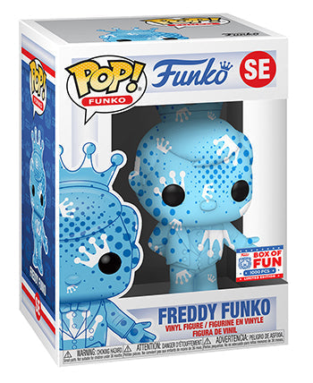 Freddy Funko (Aqua, White & Blue w/ Dots,  Art Series) SE - 2021 Funko Fundays Box of Fun Exclusive/1000 Made