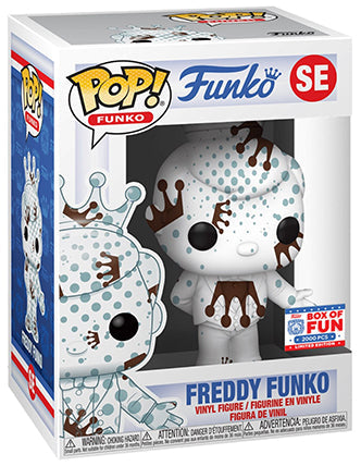 Freddy Funko (White & Brown w/ Dots, Artist Series) SE - 2021 Fundays Games Funko Fundays Box of Fun/2000 Made