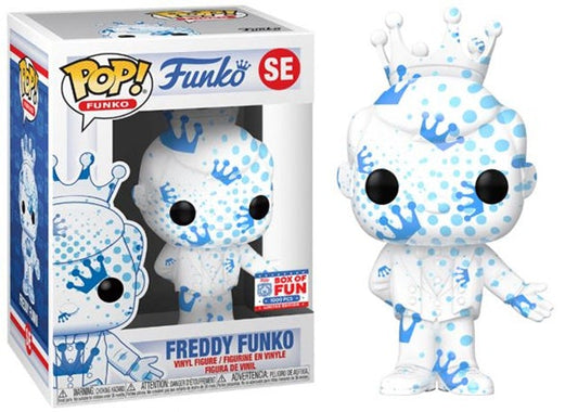 Freddy Funko (White & Blue w/ Dots, Artist Series) SE - 2021 Fundays Games Funko Fundays Box of Fun/1000 Made