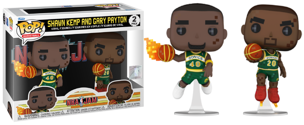 Shawn Kemp and Gary Payton (8-Bit, Basketball) 2-pk