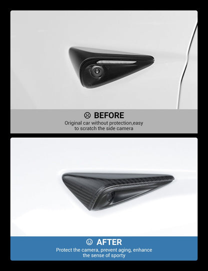 Side Camera Turn Signal Cover for Model 3/S/Y/X - Carbon Fiber Exterior Mods