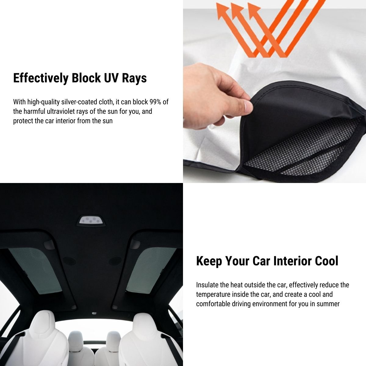 Side Car Window Sunroof Sunshades for Model X