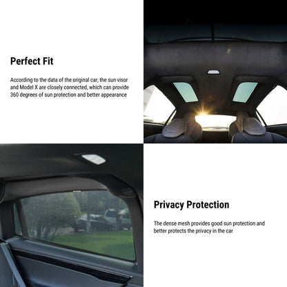 Side Car Window Sunroof Sunshades for Model X