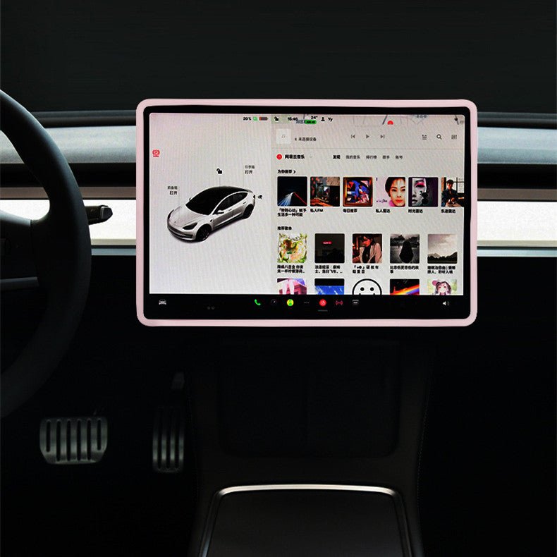 Silicone Central Screen Protector Frame for Tesla Model 3 / Y