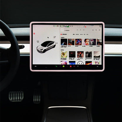 Silicone Central Screen Protector Frame for Tesla Model 3 / Y