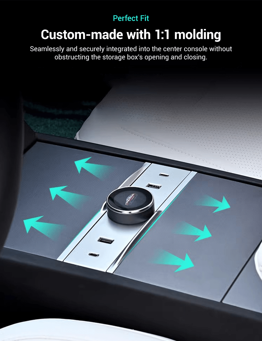 Smart Rotating Gear Shift Dock for Tesla Model 3 Highland & New Model Y