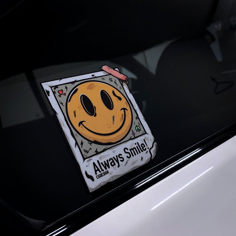 Smiley Face Reflective Car Stickers for Tesla (BFCM Flash Sale)