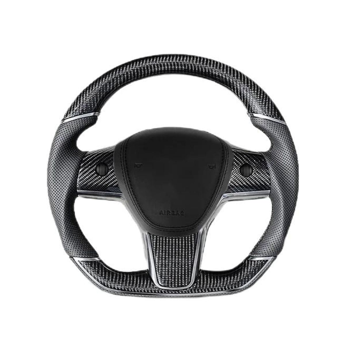 Sport Grip Carbon Fiber Steering Wheel for Tesla Model 3 / Y【Style 40】