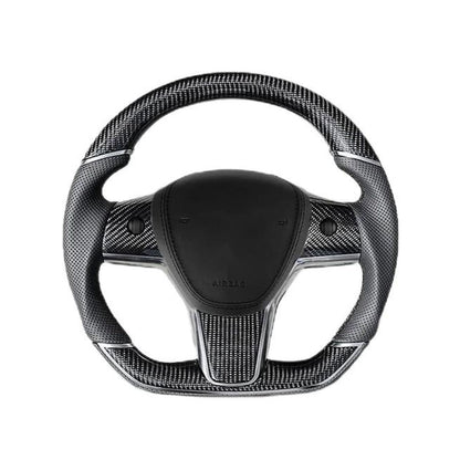 Sport Grip Carbon Fiber Steering Wheel for Tesla Model 3 / Y【Style 40】