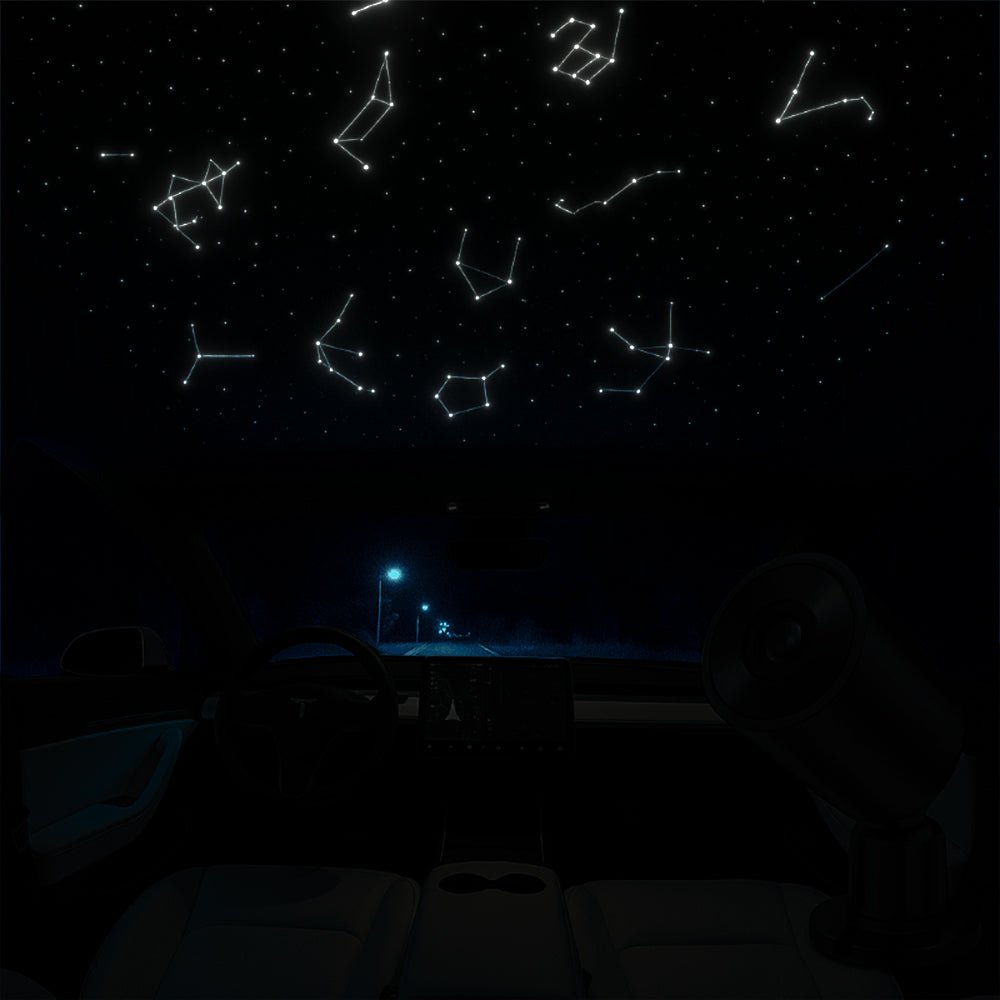 Starry Sky Sunroof Projector Ambient Lighting for Tesla丨 Galaxy Lighting Effect