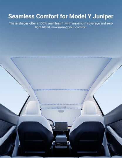 Summer Comfort Pack: Roof & Windshield Shades for Model Y Juniper