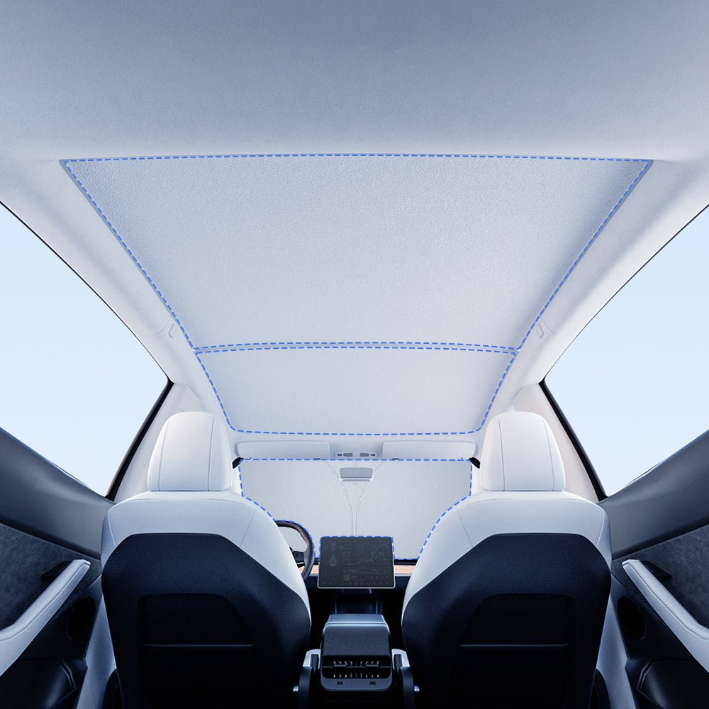 Summer Comfort Pack: Roof & Windshield Shades for Model Y Juniper