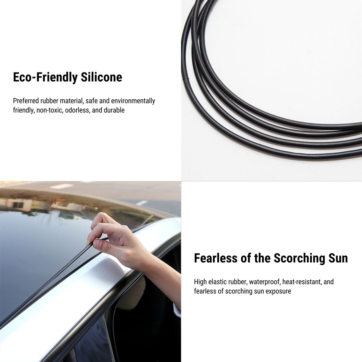 Sunroof Rubber Seal Wind Noise Reduction Kit for Tesla Model 3