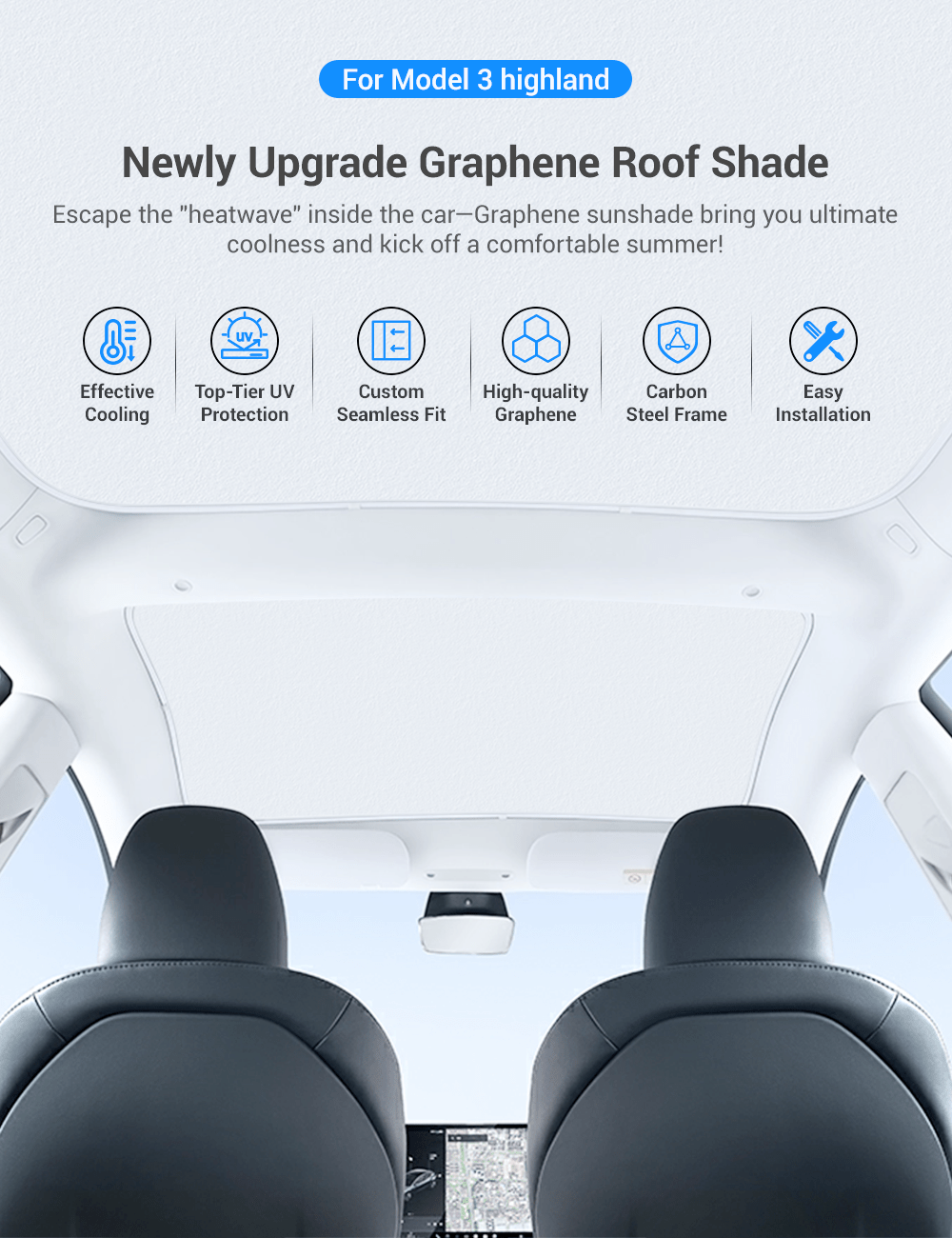 Sunshade for Tesla Model 3