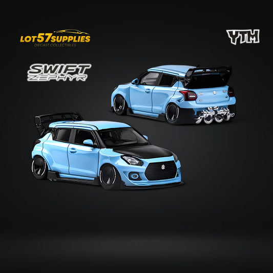 YTM Suzuki Swift 3rd Gen Zephyr Modified Version Rear Engine Concept SKY BLUE 1:64