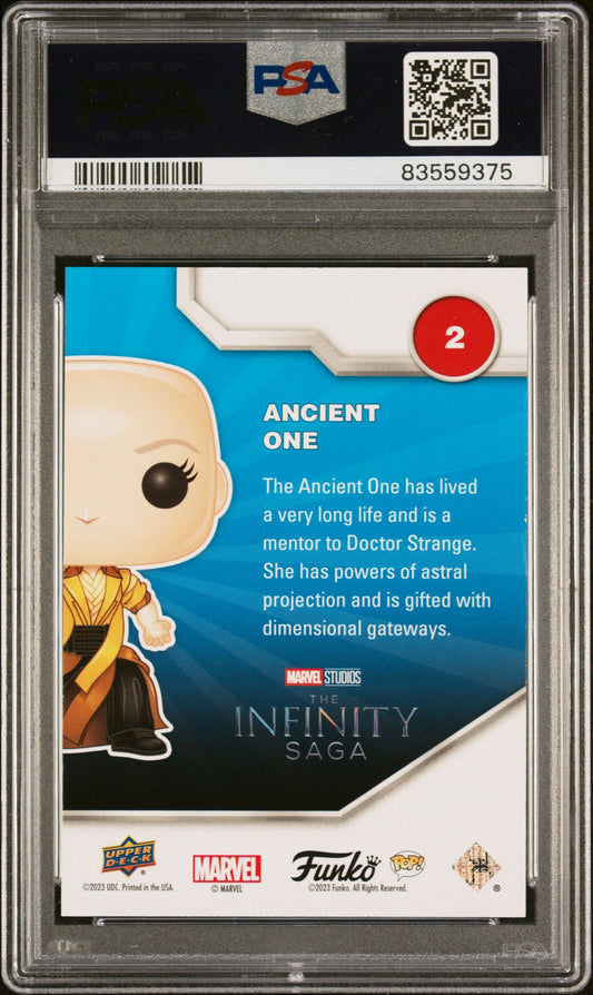 2023 UPPER DECK FUNKO POP MARVEL  ANCIENT ONE CONVENTION #2  PSA 10