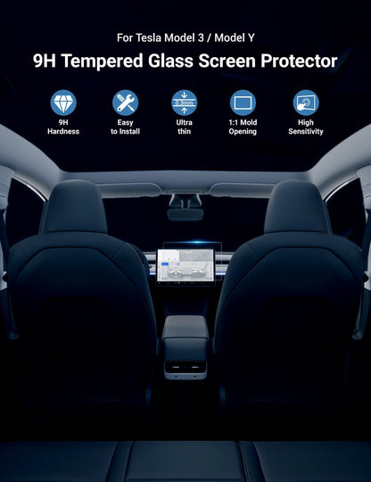 Tempered Glass 9H Screen Protector for Tesla Model 3 / Y
