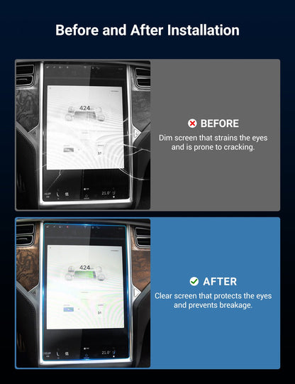 Tempered Glass Screen Protector for Model S/X【17 inch】