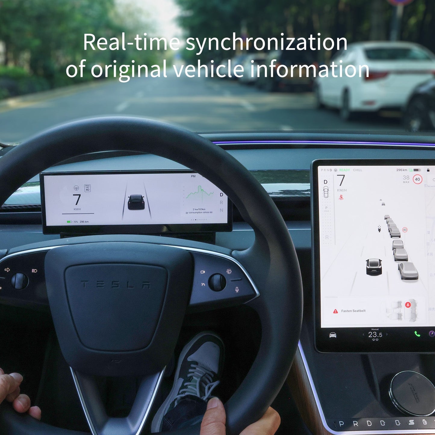 TESERY 10.88 Inch Touch Screen Instrument Cluster Dashboard Display for Model 3 / Y