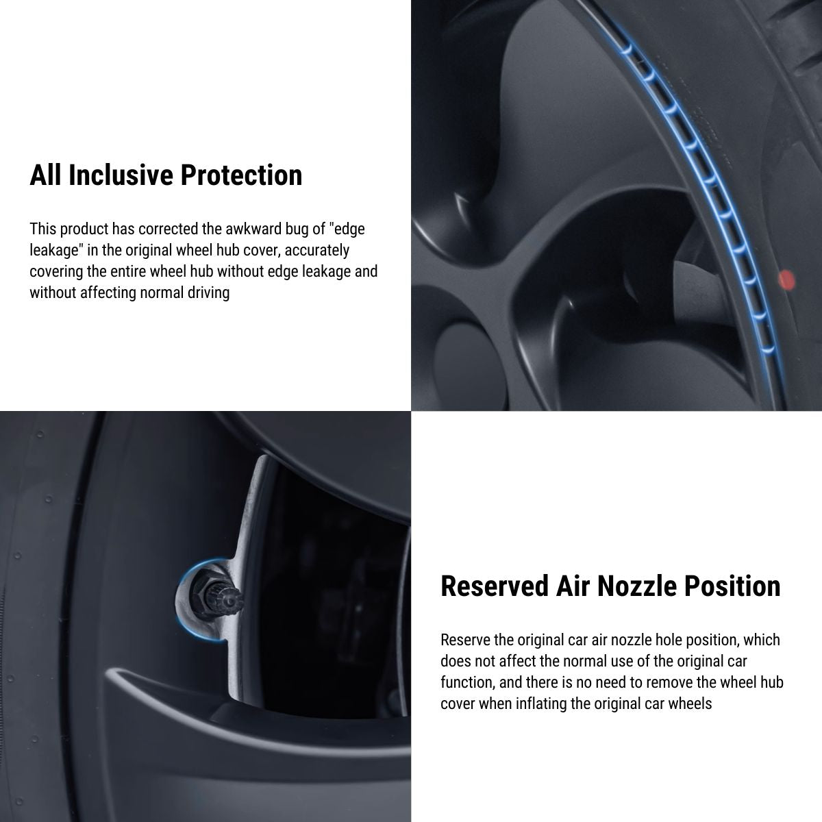 TESERY 18″ 19″ 20″ Wheel Covers for Tesla Model 3 / Model Y (4PCS)