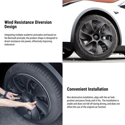 TESERY 18″ 19″ 20″ Wheel Covers for Tesla Model 3 / Model Y (4PCS)