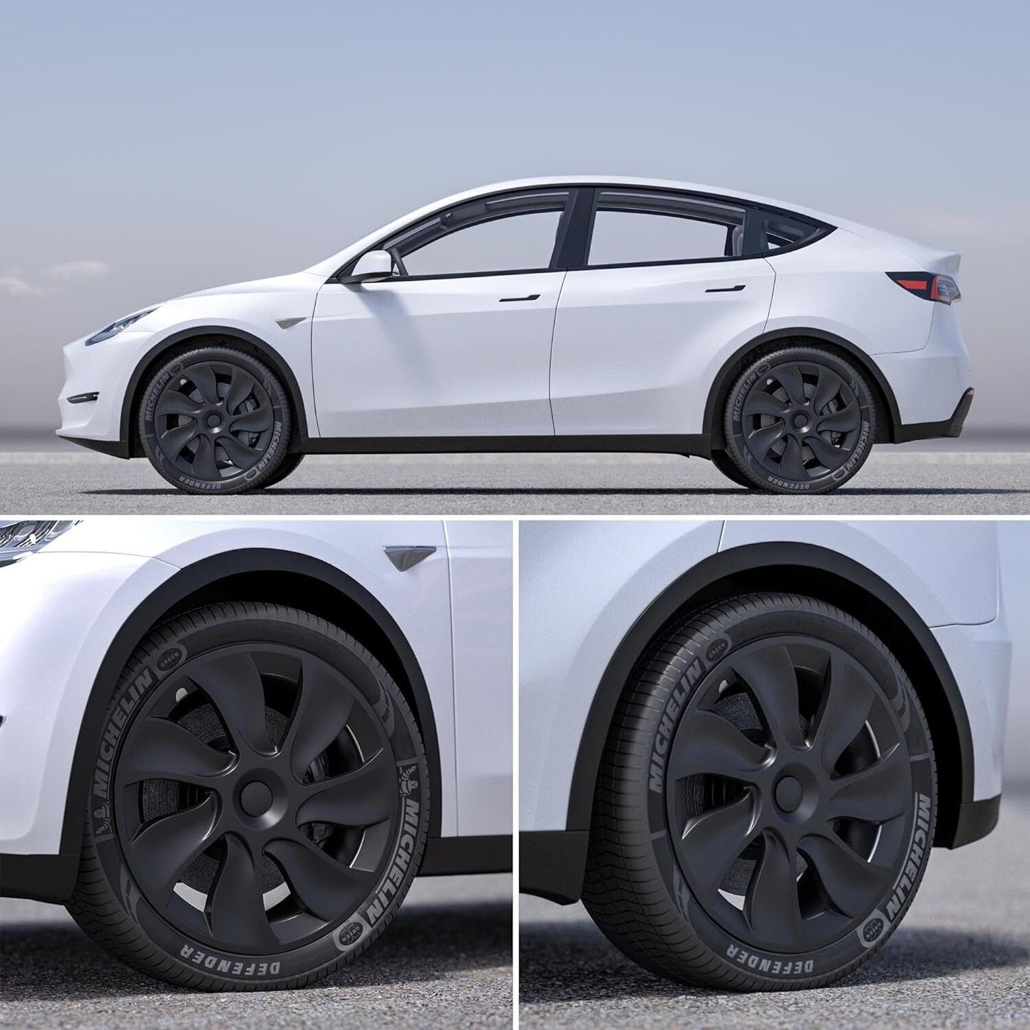 TESERY 18″ 19″ 20″ Wheel Covers for Tesla Model 3 / Model Y (4PCS)