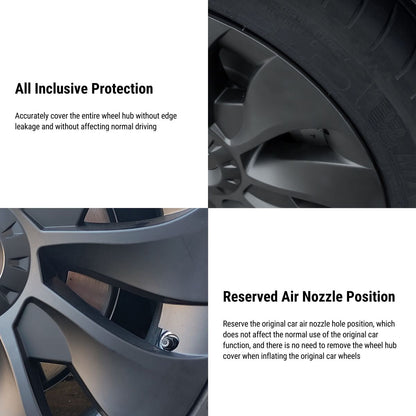 TESERY 18″ 19″ Hubcaps for Tesla Model 3/Y (4PCS)