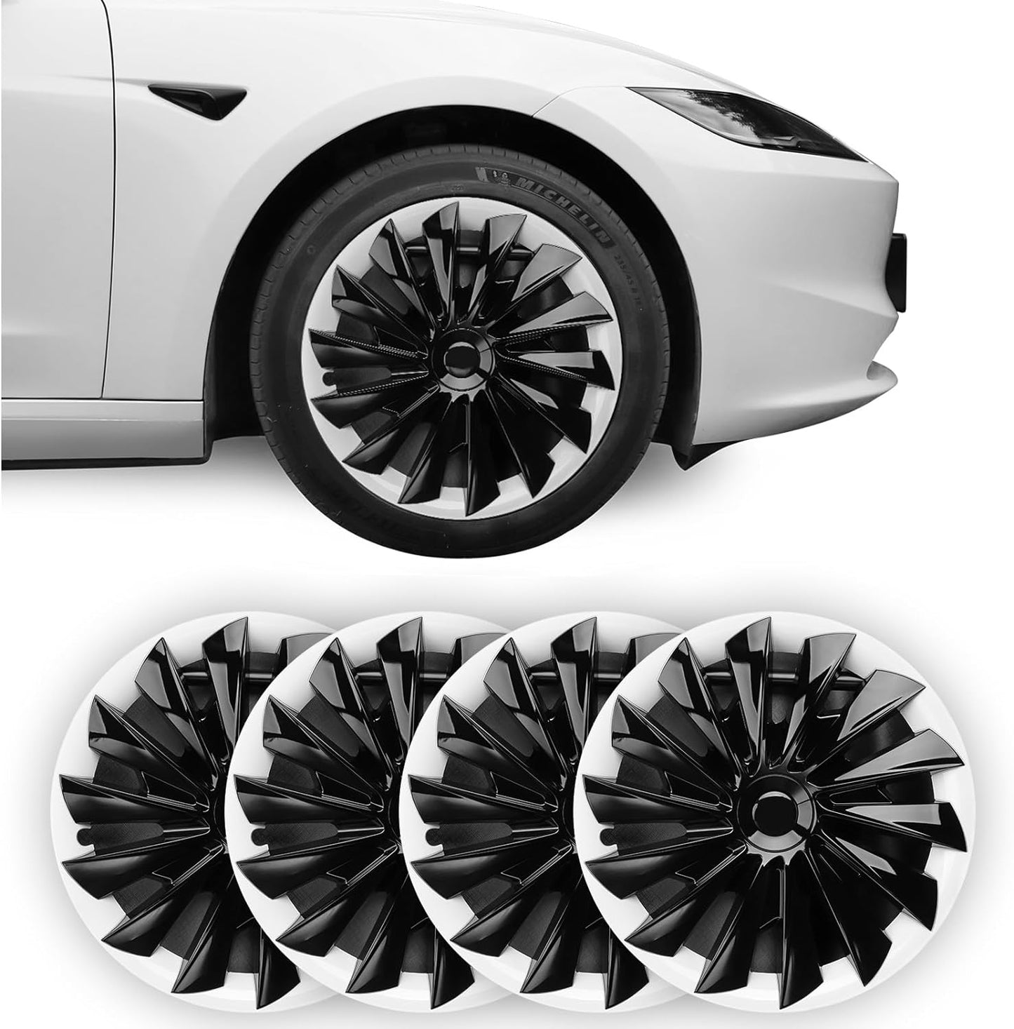 TESERY 18″ Blade Wheel Cover For Tesla Model 3 Highland (4PCS)
