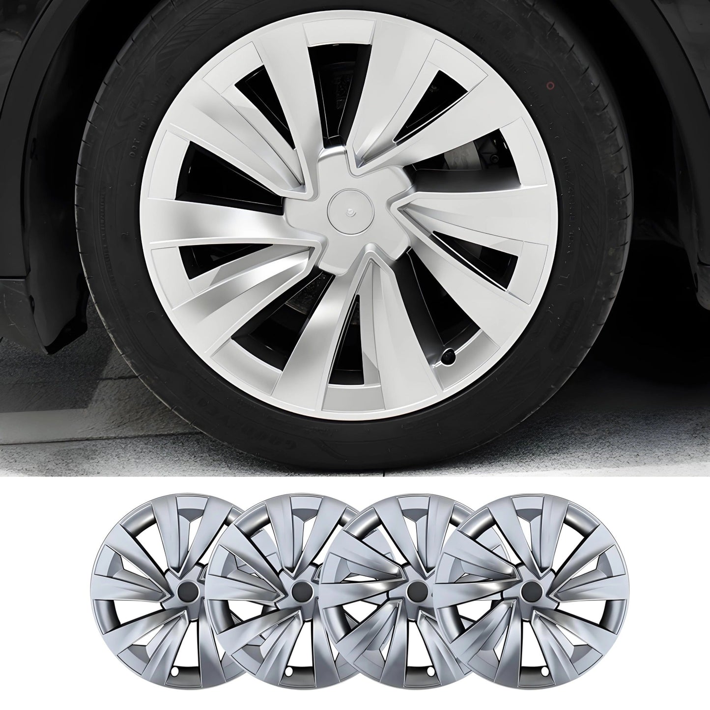 TESERY 19″ Cyclone Wheel Covers for Model Y Juniper (4PCS)