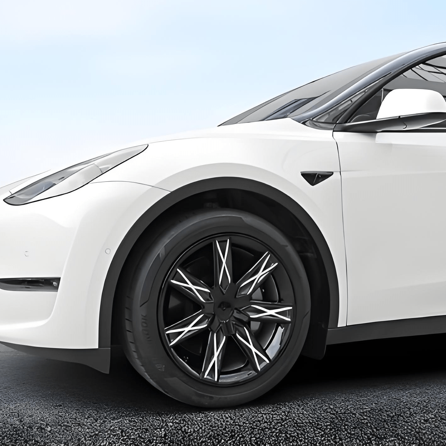 TESERY 19″ Double Star Wheel Cover for Tesla Model Y