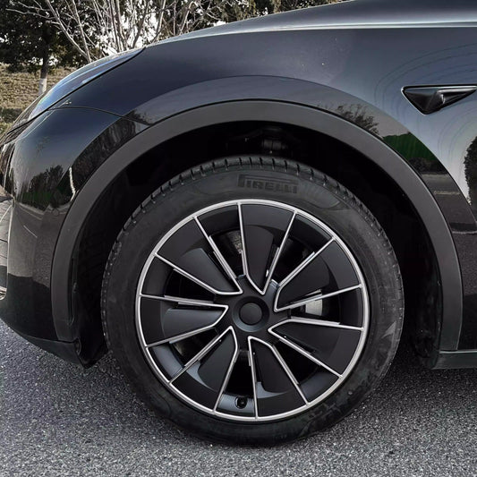 TESERY 19″ Gemini Wheel Hubcap for Tesla Model Y (4PCS)