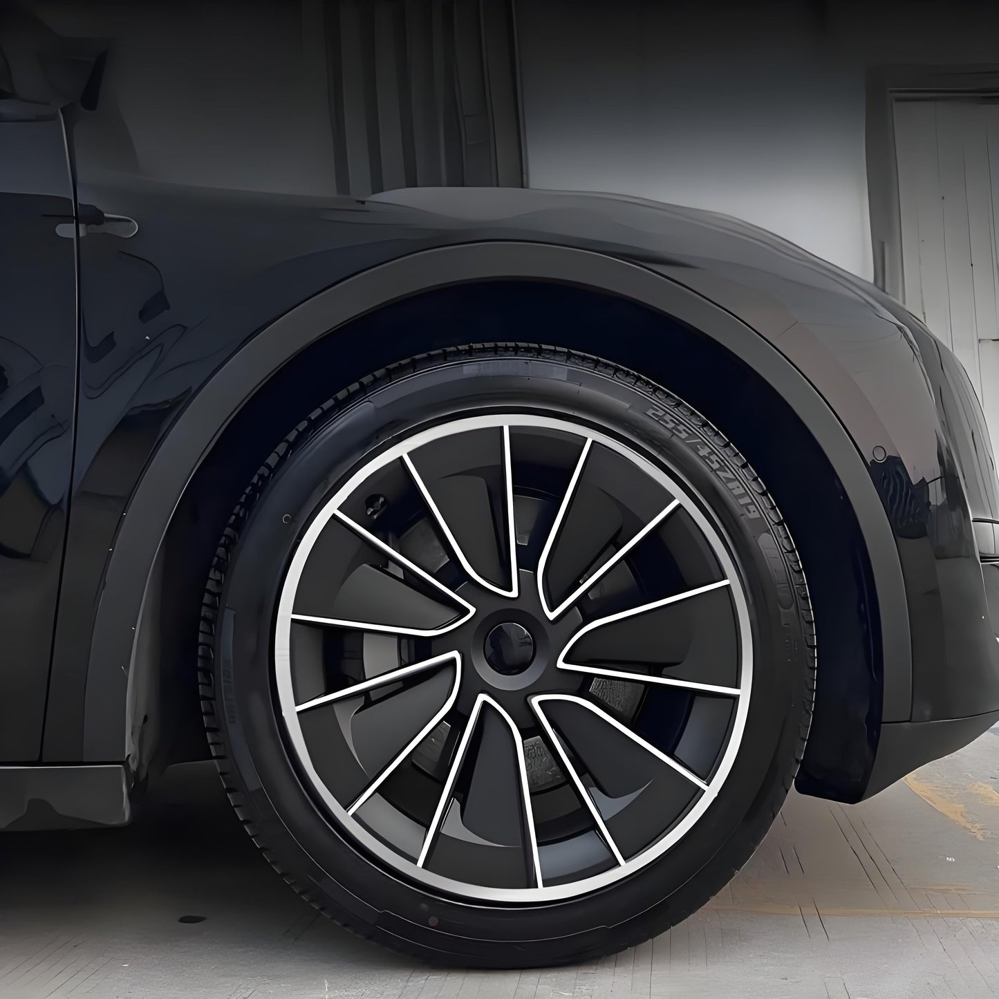 TESERY 19″ Gemini Wheel Hubcap for Tesla Model Y (4PCS)