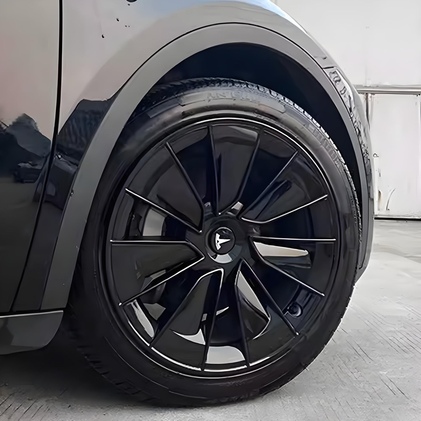 TESERY 19″ Gemini Wheel Hubcap for Tesla Model Y (4PCS)