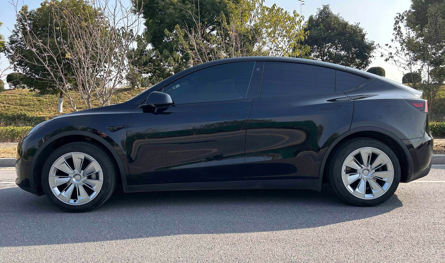 TESERY 19″ Gemini Wheel Hubcap for Tesla Model Y (4PCS)