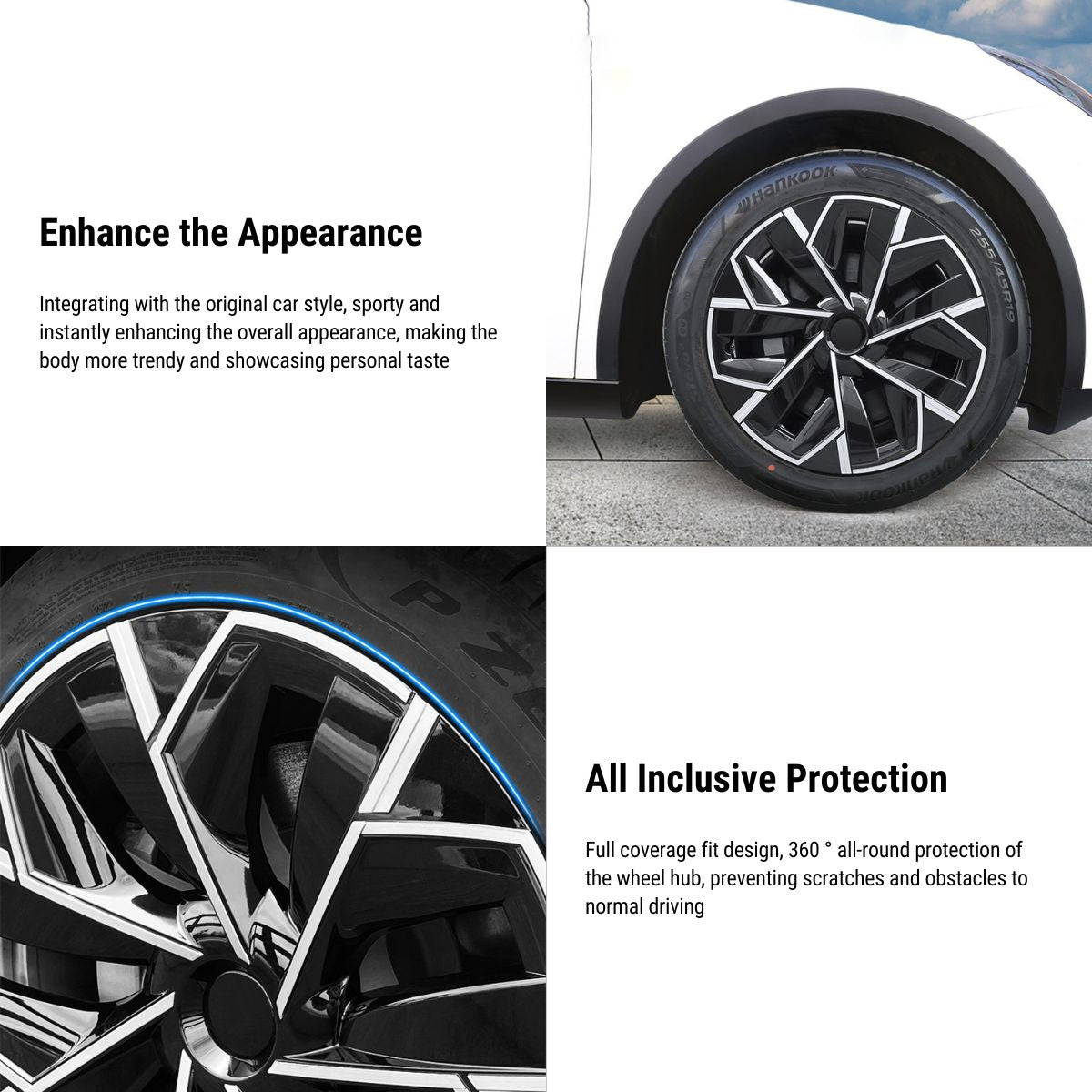 TESERY 19″ Trinan Wheel Covers for Tesla Model Y (4PCS)