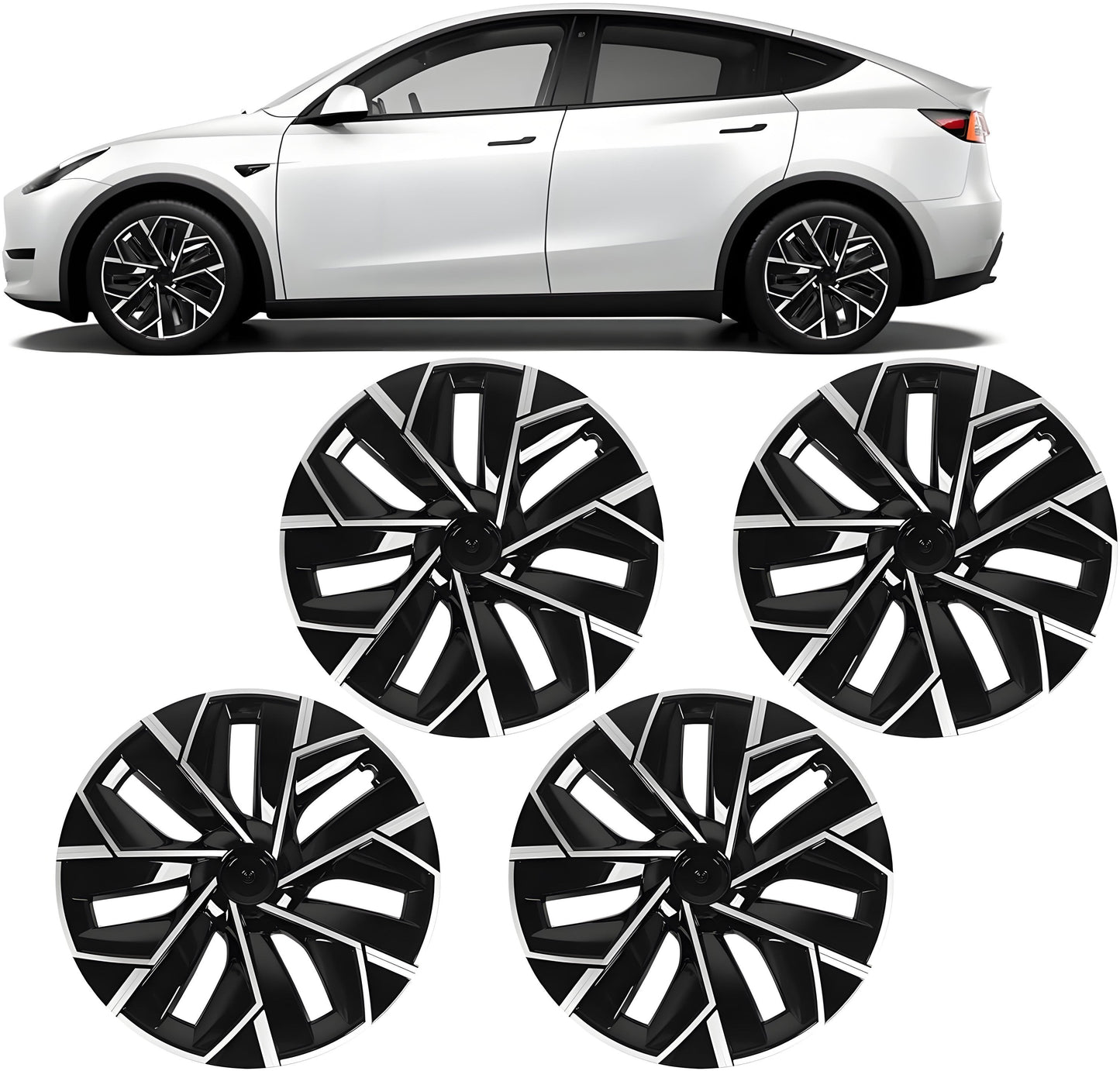 TESERY 19″ Trinan Wheel Covers for Tesla Model Y (4PCS)