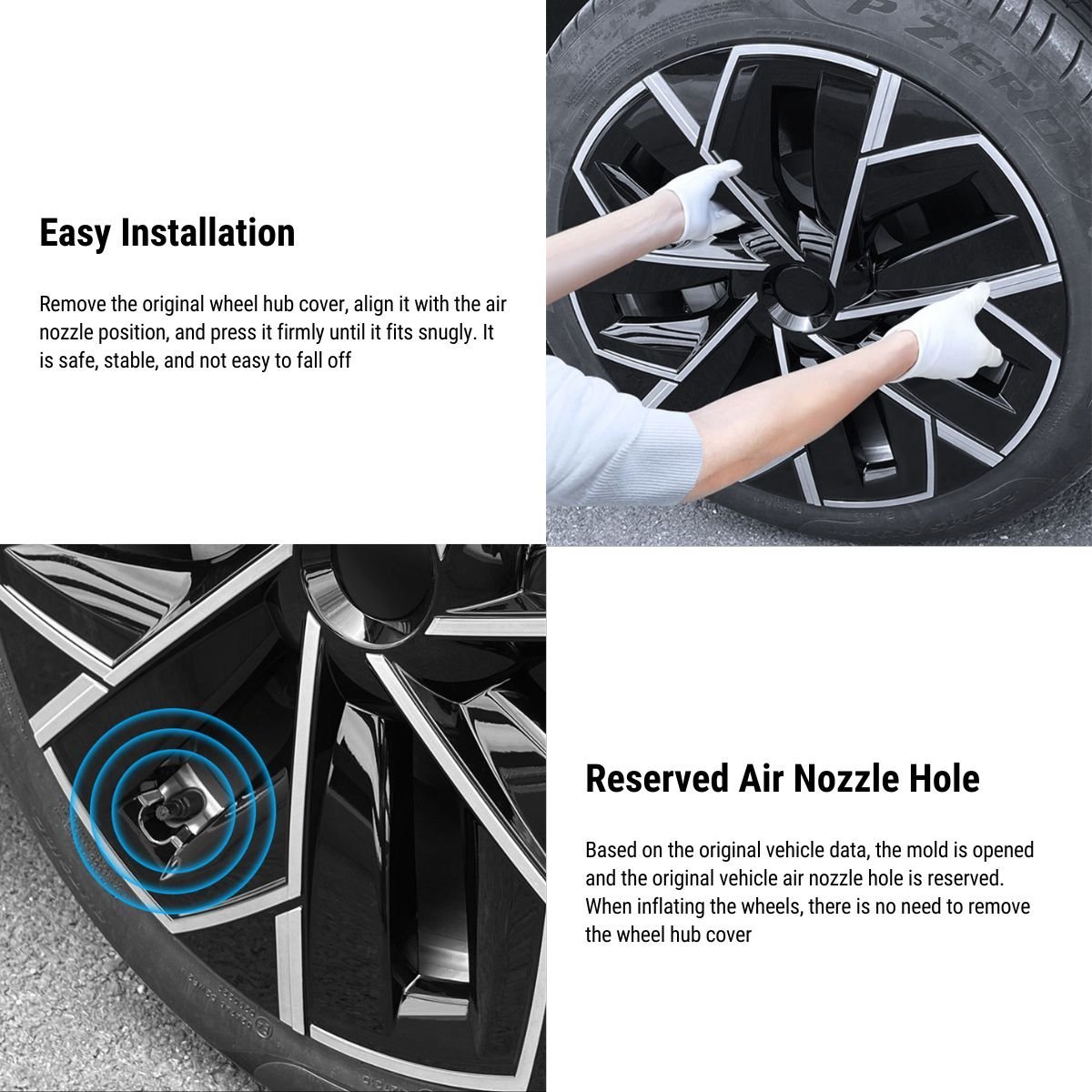 TESERY 19″ Trinan Wheel Covers for Tesla Model Y (4PCS)