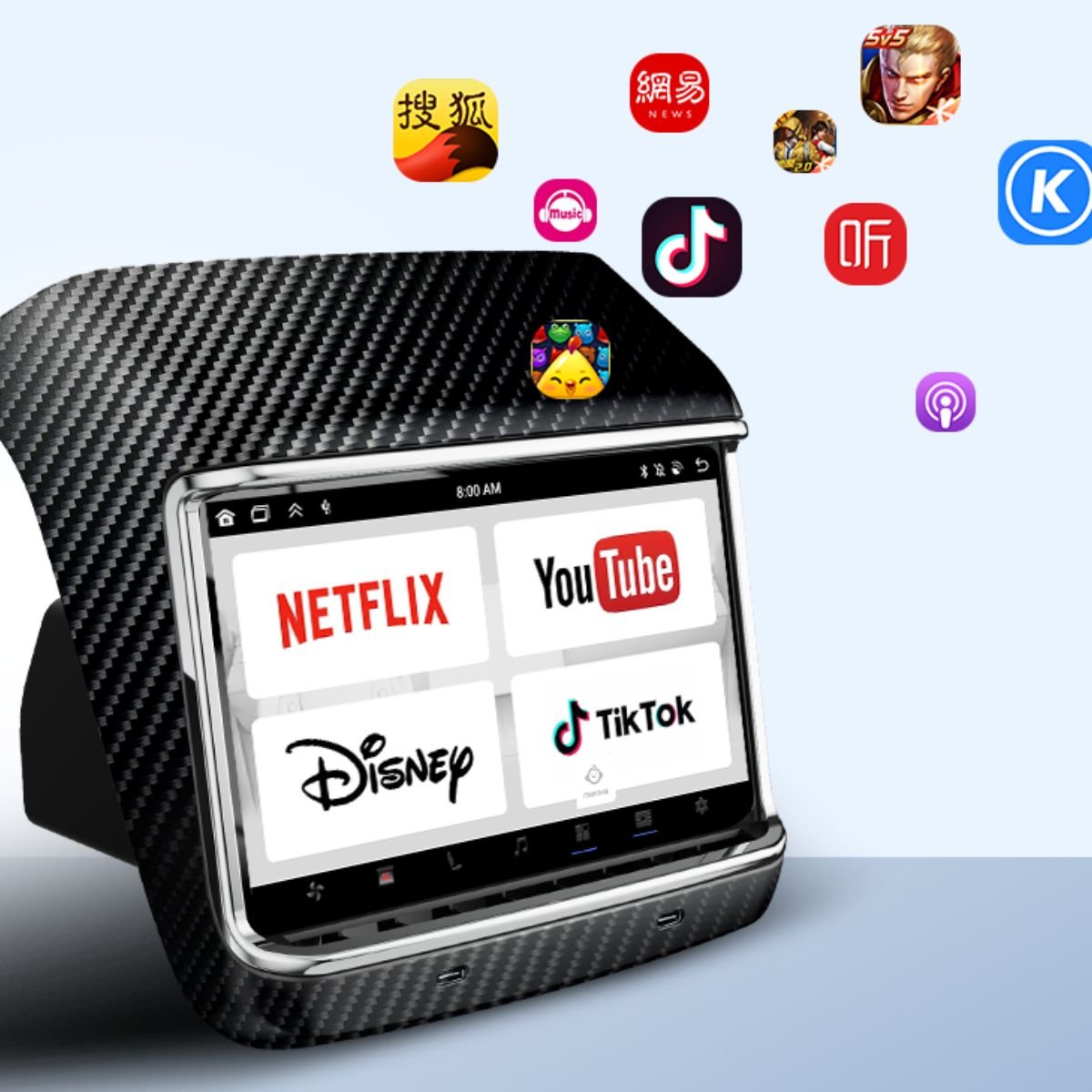 TESERY 7.2 Inch Rear Android Entertainment Touch Screen Display for Tesla Model Y / 3