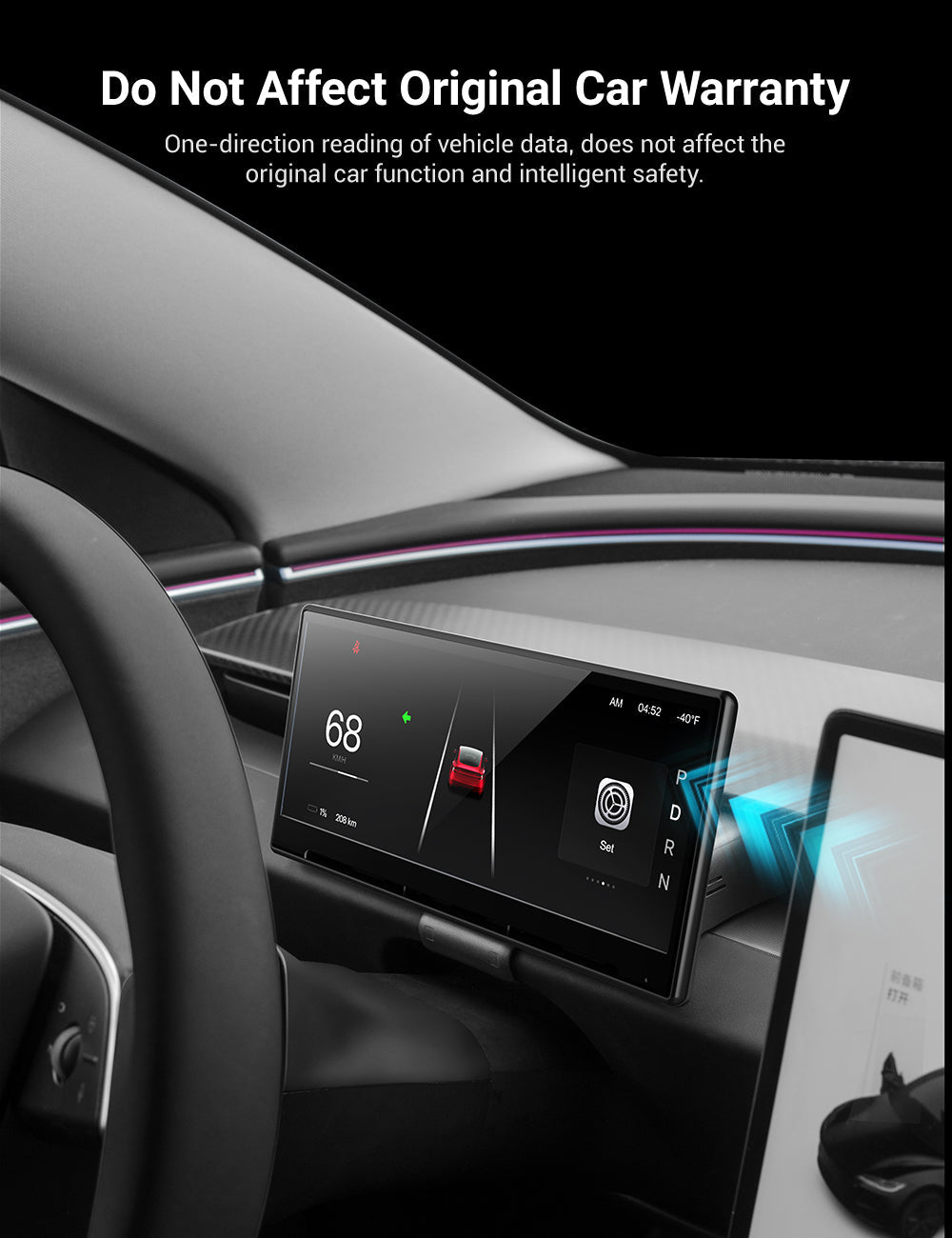 TESERY 9 Inch Screen Dashboard Display With Carplay & Android Auto for Model 3 / Model Y