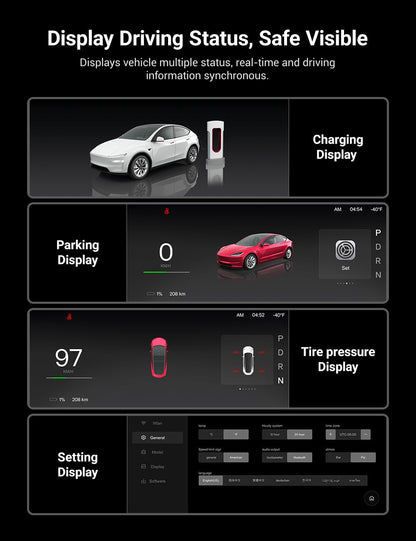 TESERY 9 Inch Screen Dashboard Display With Carplay & Android Auto for Model 3 / Model Y
